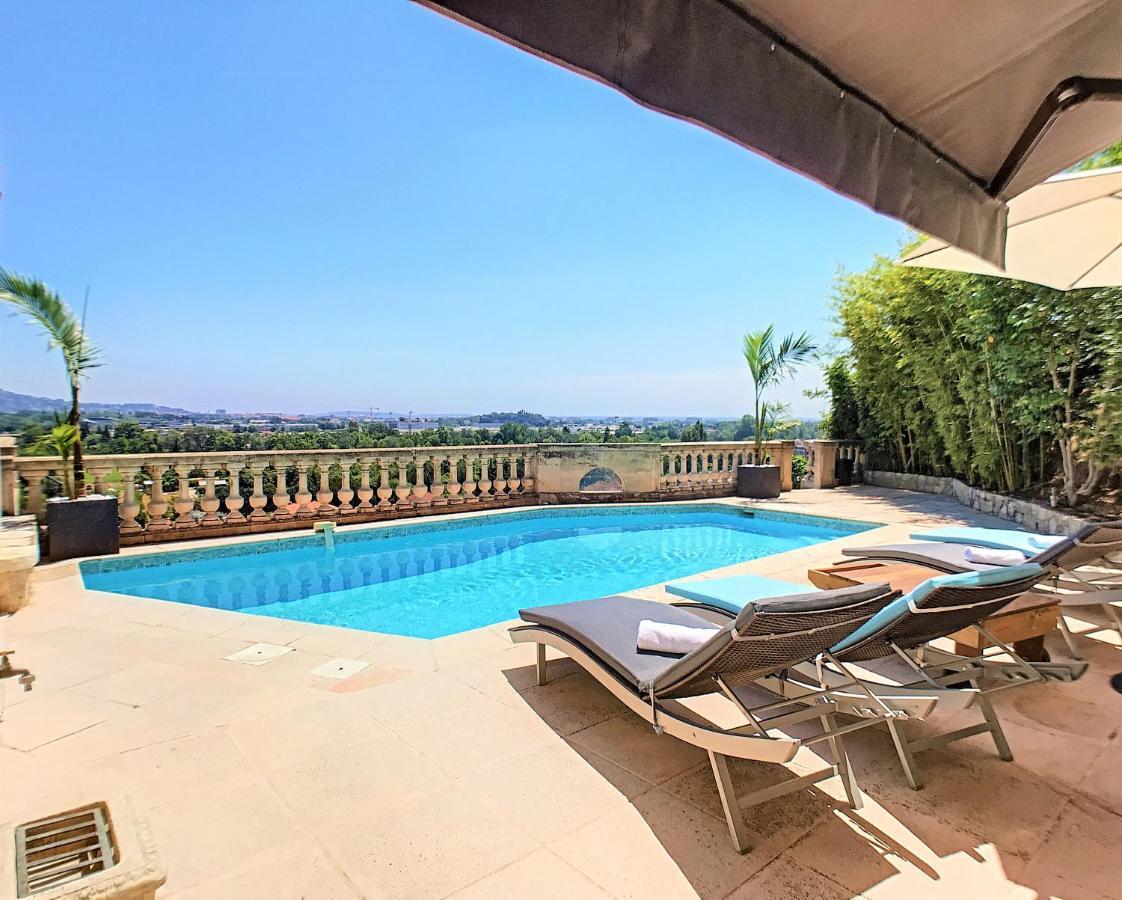 3 Bedrooms Villa Near Cannes - Pool & Jacuzzi - Sea View Mandelieu-la-Napoule Exterior photo